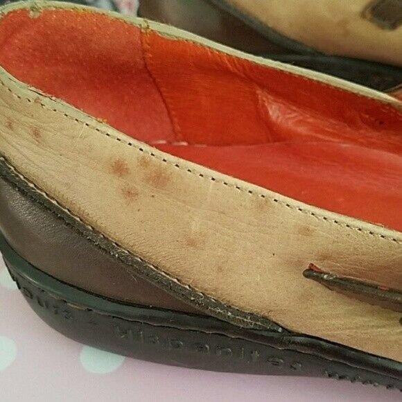 HISPANITAS Brown Tan Leather Mary Jane Comfort Shoes Size 38 / 7.5 Made in Spain - Picture 6 of 9